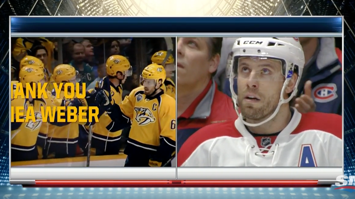 Shea Weber receives touching tribute from Predators in return to Nashville