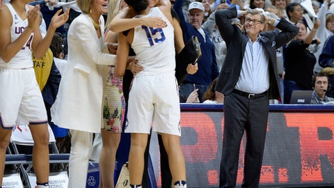 The sports world reacts to UConn's 100th straight victory