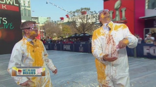 Jay and Dan catch Super Bowl stadium food from 65-feet | FOX SPORTS LIVE