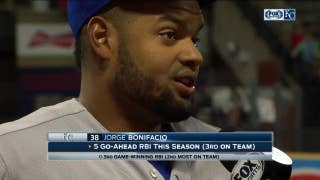 Jorge Bonifacio breaks down his clutch RBI double off Andrew Miller