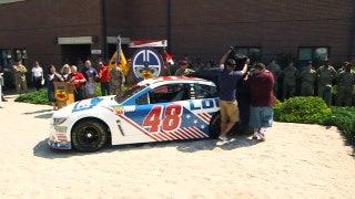 Jimmie Johnson Meets the Family of Fallen Soldier I NASCAR RACEDAY