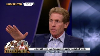 LeBron is only 28 points away from passing Jordan in playoff points - Big deal? | UNDISPUTED
