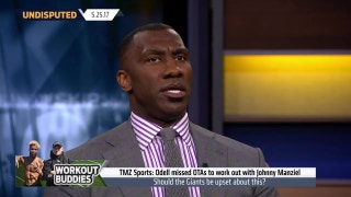 Should the Giants be concerned OBJ missed OTA's to work with Manziel? | UNDISPUTED
