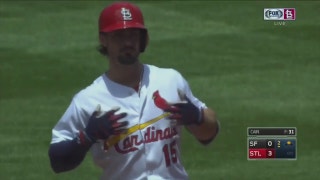 WATCH: Grichuk doubles, Carpenter goes deep in Cardinals' win over Giants