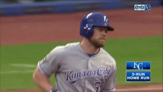 WATCH: Brandon Moss hits a three-run jack in Royals' win over Indians