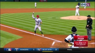 WATCH: Pham homers, makes a sliding catch in Cards' win over Rockies