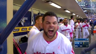 WATCH: Manny Pina goes insane after completing 8th-inning comeback