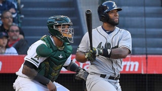 WATCH: Pair of two-run doubles fuel Braves in six-run inning in Anaheim