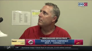 Price comments on Finnegan's status, contemplates Reds roster move
