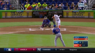 WATCH: Marcell Ozuna hits a laser over the left field wall
