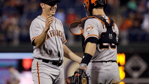 Ty Blach tosses 6-hitter, Giants rout Phillies 10-0