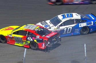 Dale Earnhardt Jr. slides into Danica Patrick early at Sonoma