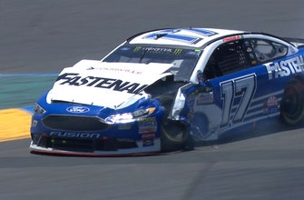 Ricky Stenhouse Jr. Makes Hard Contact with Danica Patrick | 2017 SONOMA | FOX NASCAR
