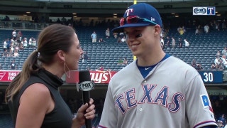 Robinson gets first MLB hit and homer in Rangers' win