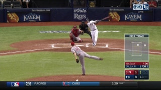 WATCH: Souza Jr. ends up with double after Duvall loses fly ball