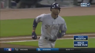 WATCH: Broxton is first Brewer to homer at Braves' SunTrust Park