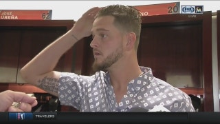 Justin Nicolino reacts to his start against the Cubs