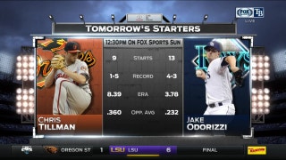Rays set for rubber match vs. Orioles on Sunday