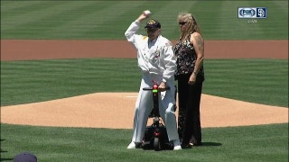 WATCH: 103-year-old Lt. Jim Downing throws out the first pitch