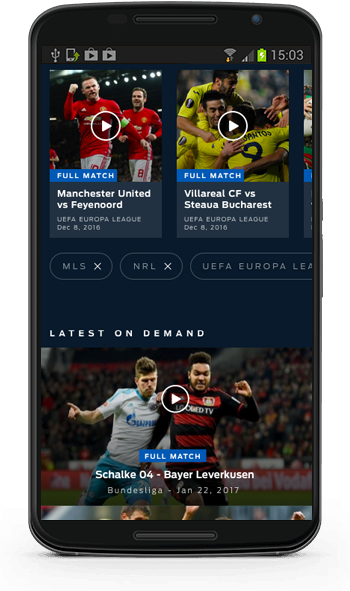 FOX Soccer 2GO Android app screenshot