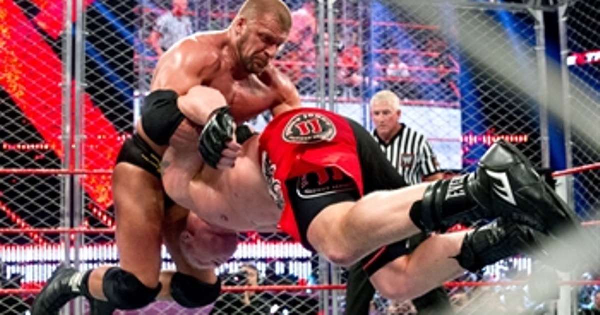 Brock Lesnar Vs Triple H Steel Cage Match Extreme Rules Full