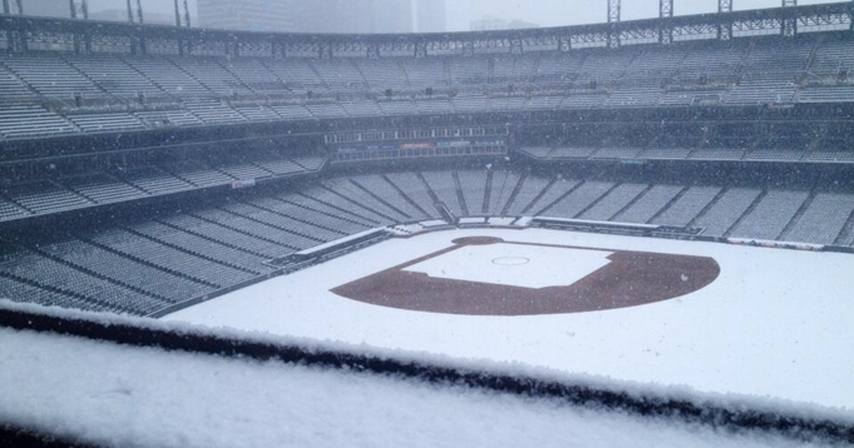 Denver snowstorm blankets Coors Field in white FOX Sports