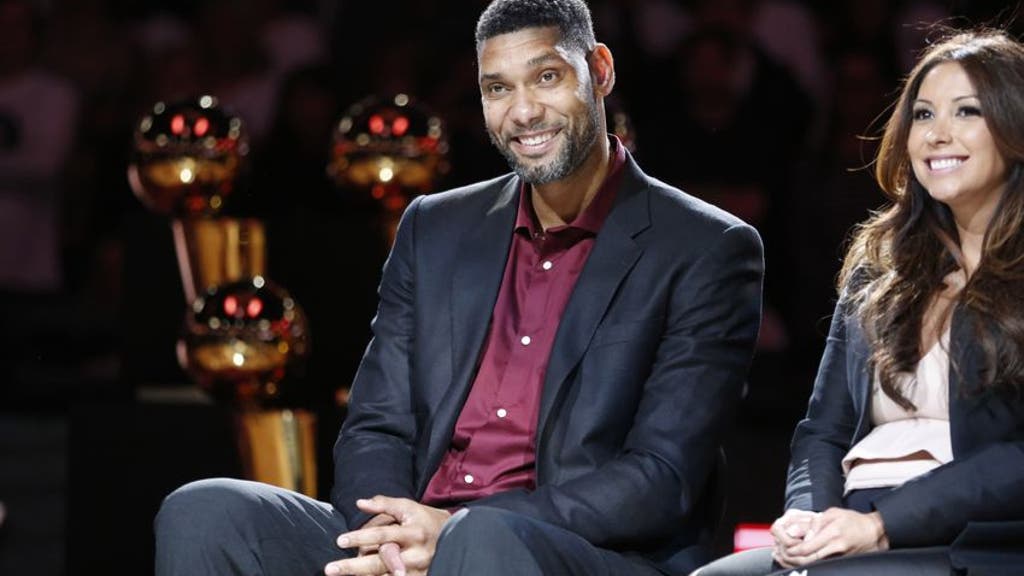 tim duncan jersey retirement video