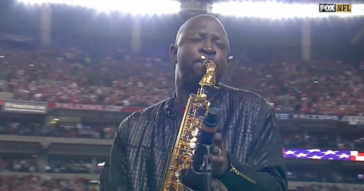 Watch the saxophone national anthem over and over again FOX Sports