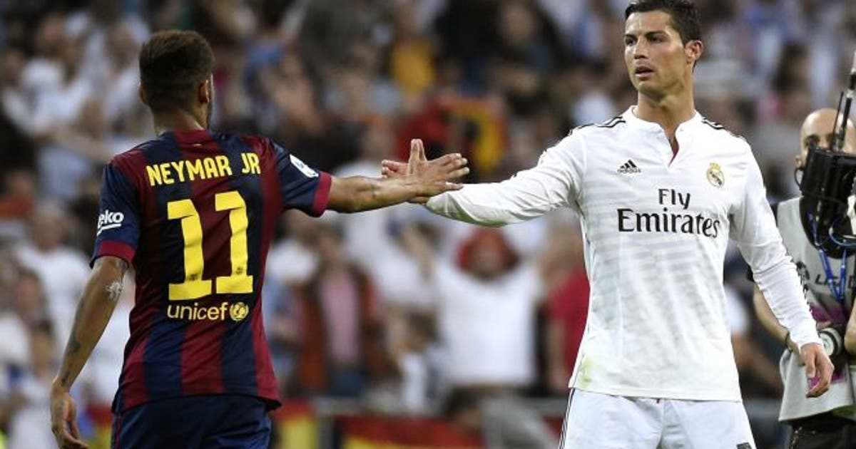  Neymar  has scored almost twice as many goals as Ronaldo  by 