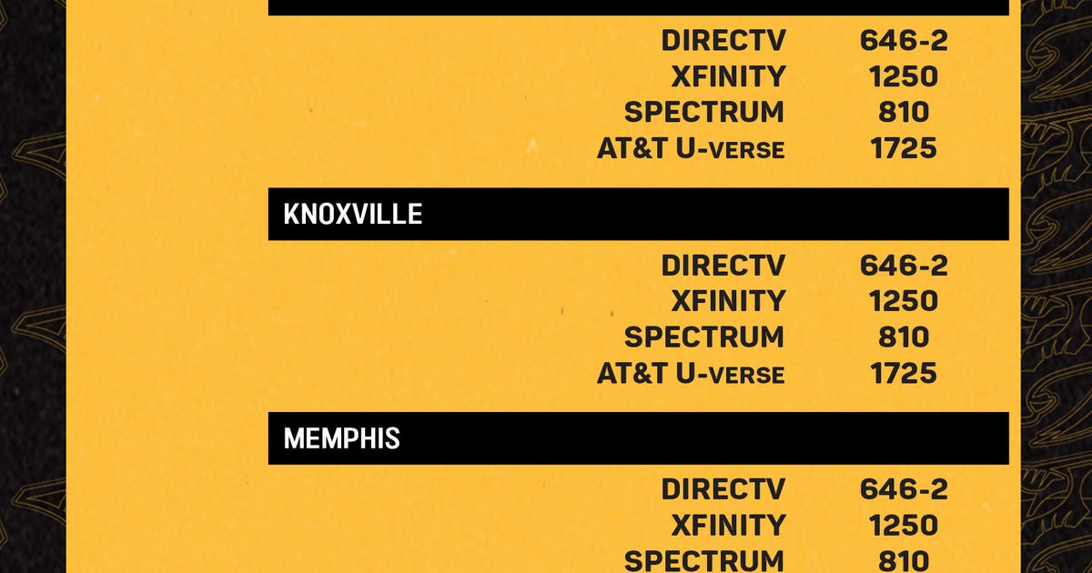 Nashville Predators Channel Listings