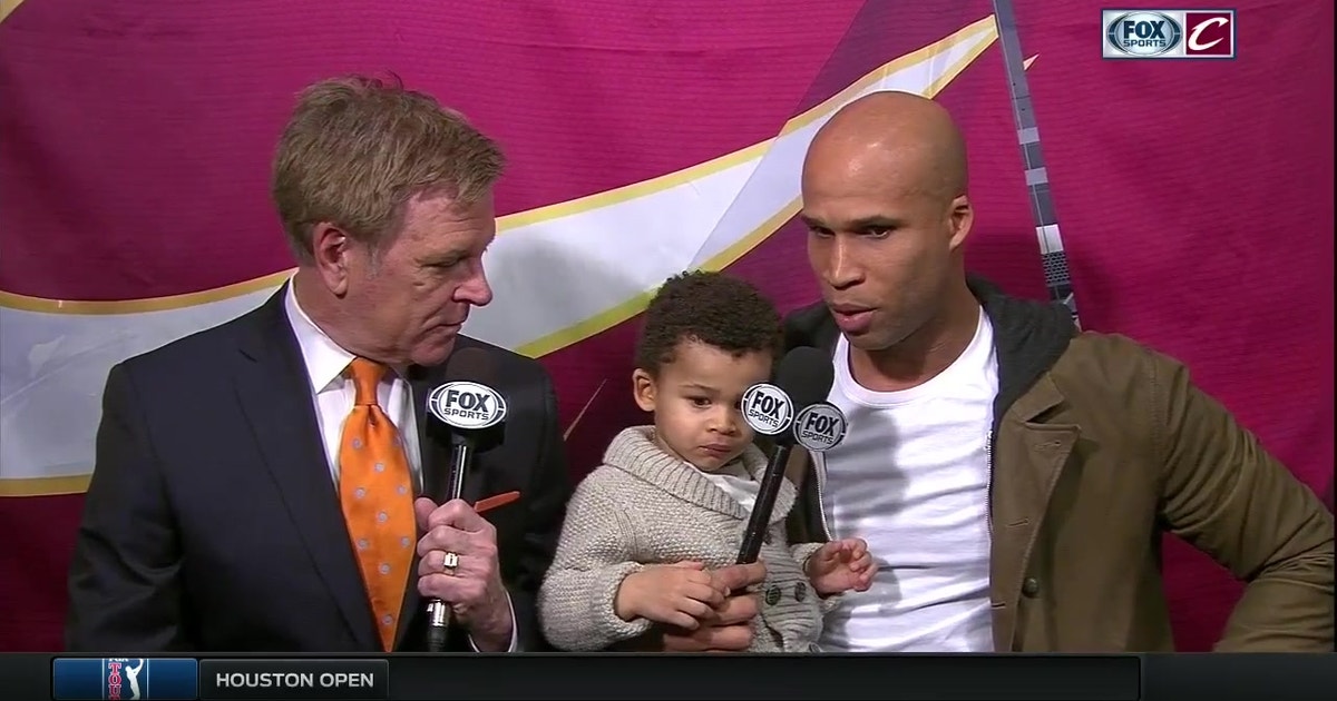 Richard Jefferson's son makes a cute post game cameo appearance | FOX