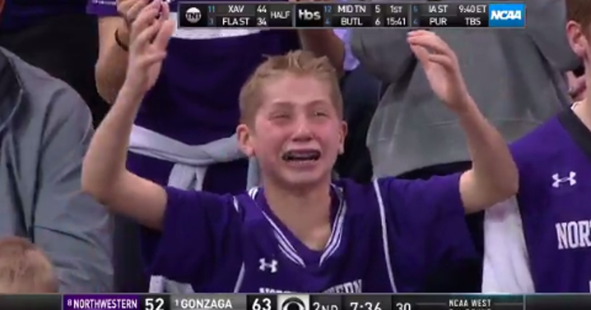 Emotional young Northwestern fan becomes instant tourney highlight ...