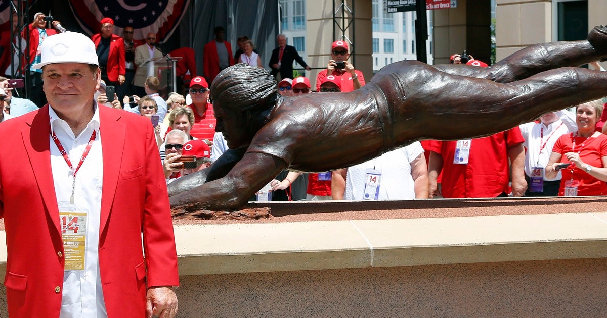 Reds honor hit king Pete Rose with statue outside of Great American ...