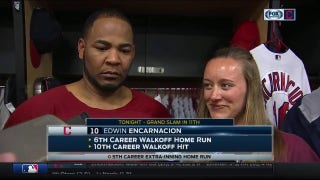 Edwin Encarnacion reacts to first walk-off with Indians: 'It's great'
