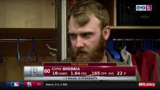Reliever John Brebbia on career at-bats: 'I can count them on two hands'