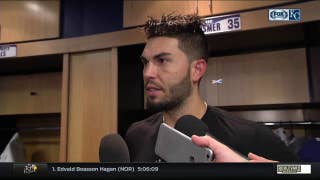 Eric Hosmer on entering during the fourth inning of Royals' win