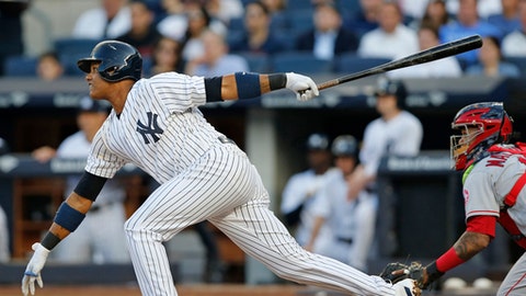 Starlin Castro (hamstring) placed on the Yankees' DL