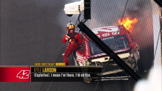 Radioactive: Indianapolis - "(Expletive). I'm on fire." | NASCAR RACE HUBHUB