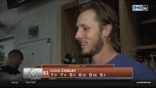 Adam Conley most excited about not issuing any walks Monday