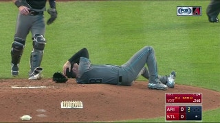 WATCH: Robbie Ray hit in head by liner