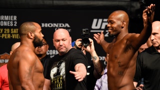 Watch Jon Jones blow Daniel Cormier a kiss during intense weigh-in ahead of UFC 214