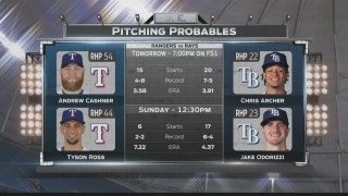 Rays look to bounce back against Rangers