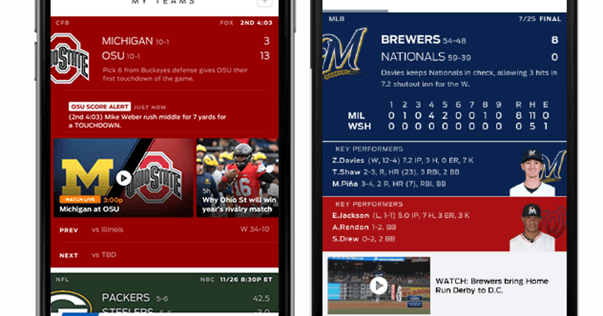 FOX Sports Apps for iPhone, iPad, Android, Windows, Windows Phone