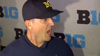 Watch Jim Harbaugh holler at reporters during Big Ten media day | FOX College Football