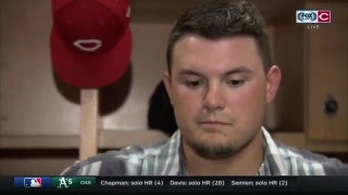 Sal Romano had an interesting solution to his sweat-soaked jersey