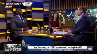 Tony Romo says he's 99.9% sure he's done in the NFL, and that makes Skip a little nervous | UNDISPUTED