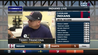 Terry Francona on his decision to let Shaw pitch to Posey