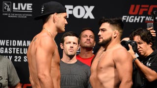 Chris Weidman and Kelvin Gastelum weigh in for the UFC Fight Night main event