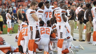 Shannon says 'now we're cooking' after white player kneels with Browns teammates during anthem