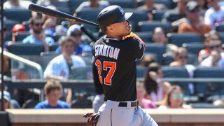 Giancarlo Stanton hits 3-run homer, his 45th of the year